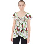Warm Christmas  Lace Front Dolly Top