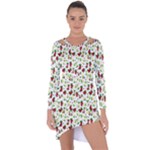 Warm Christmas  Asymmetric Cut-Out Shift Dress