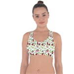 Warm Christmas  Cross String Back Sports Bra