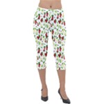 Warm Christmas  Lightweight Velour Capri Leggings 