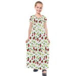 Warm Christmas  Kids  Short Sleeve Maxi Dress