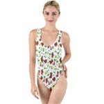 Warm Christmas  High Leg Strappy Swimsuit