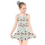Warm Christmas  Kids  Skater Dress Swimsuit