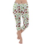 Warm Christmas  Lightweight Velour Capri Yoga Leggings