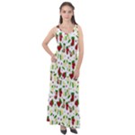 Warm Christmas  Sleeveless Velour Maxi Dress