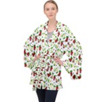 Warm Christmas  Long Sleeve Velvet Kimono 