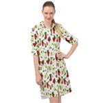 Warm Christmas  Long Sleeve Mini Shirt Dress