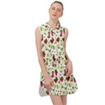 Warm Christmas  Sleeveless Shirt Dress