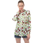 Warm Christmas  Long Sleeve Satin Shirt
