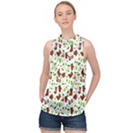 Warm Christmas  High Neck Satin Top