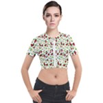 Warm Christmas  Short Sleeve Cropped Jacket