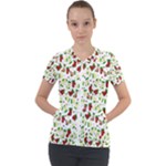 Warm Christmas  Short Sleeve Zip Up Jacket