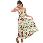 Warm Christmas  Backless Maxi Beach Dress