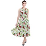 Warm Christmas  Round Neck Boho Dress