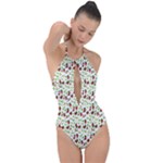 Warm Christmas  Plunge Cut Halter Swimsuit