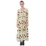 Warm Christmas  Button Up Maxi Dress