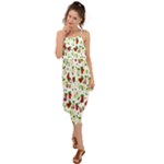 Warm Christmas  Waist Tie Cover Up Chiffon Dress