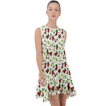Warm Christmas  Frill Swing Dress