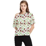 Warm Christmas  One Shoulder Cut Out T-Shirt