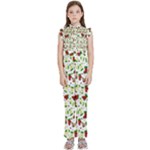 Warm Christmas  Kids  Sleeveless Ruffle Edge Band Collar Chiffon One Piece