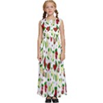 Warm Christmas  Kids  Satin Sleeveless Maxi Dress
