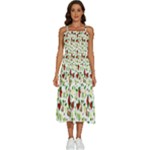 Warm Christmas  Sleeveless Shoulder Straps Boho Dress