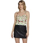Warm Christmas  Flowy Camisole Tie Up Top