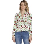 Warm Christmas  Women s Long Sleeve Revers Collar Cropped Jacket