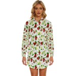 Warm Christmas  Womens Long Sleeve Shirt Dress
