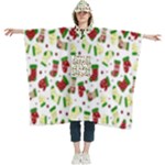 Warm Christmas  Women s Hooded Rain Ponchos