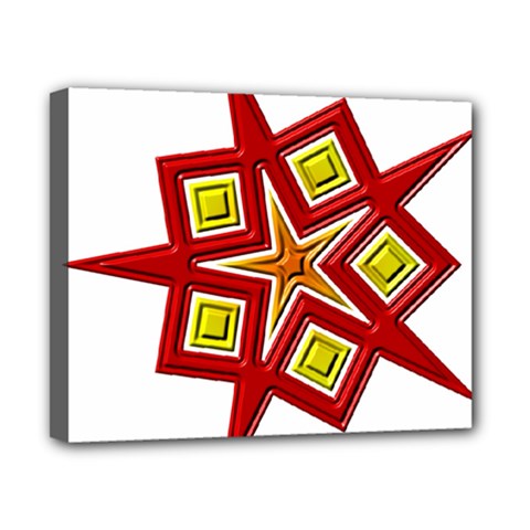 Pattern Tile Decorative Design Star Canvas 10  x 8  (Stretched) from ArtsNow.com