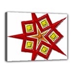 Pattern Tile Decorative Design Star Canvas 16  x 12  (Stretched)