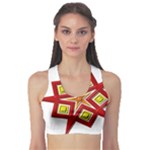 Pattern Tile Decorative Design Star Fitness Sports Bra