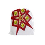 Pattern Tile Decorative Design Star Drawstring Pouch (Large)