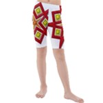 Pattern Tile Decorative Design Star Kids  Mid Length Swim Shorts