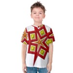 Pattern Tile Decorative Design Star Kids  Cotton T-Shirt