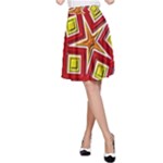 Pattern Tile Decorative Design Star A-Line Skirt
