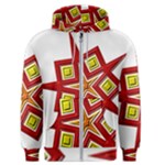 Pattern Tile Decorative Design Star Men s Zipper Hoodie