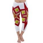 Pattern Tile Decorative Design Star Capri Winter Leggings 
