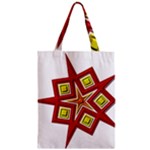 Pattern Tile Decorative Design Star Zipper Classic Tote Bag