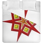 Pattern Tile Decorative Design Star Duvet Cover Double Side (King Size)