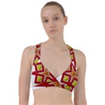 Pattern Tile Decorative Design Star Sweetheart Sports Bra