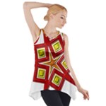Pattern Tile Decorative Design Star Side Drop Tank Tunic