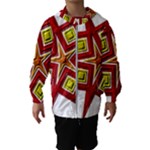 Pattern Tile Decorative Design Star Kids  Hooded Windbreaker