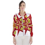 Pattern Tile Decorative Design Star Women s Windbreaker