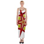 Pattern Tile Decorative Design Star Fitted Maxi Dress
