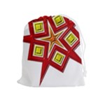 Pattern Tile Decorative Design Star Drawstring Pouch (XL)