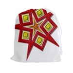Pattern Tile Decorative Design Star Drawstring Pouch (2XL)