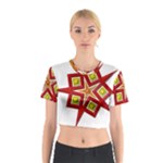 Pattern Tile Decorative Design Star Cotton Crop Top