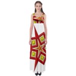 Pattern Tile Decorative Design Star Empire Waist Maxi Dress